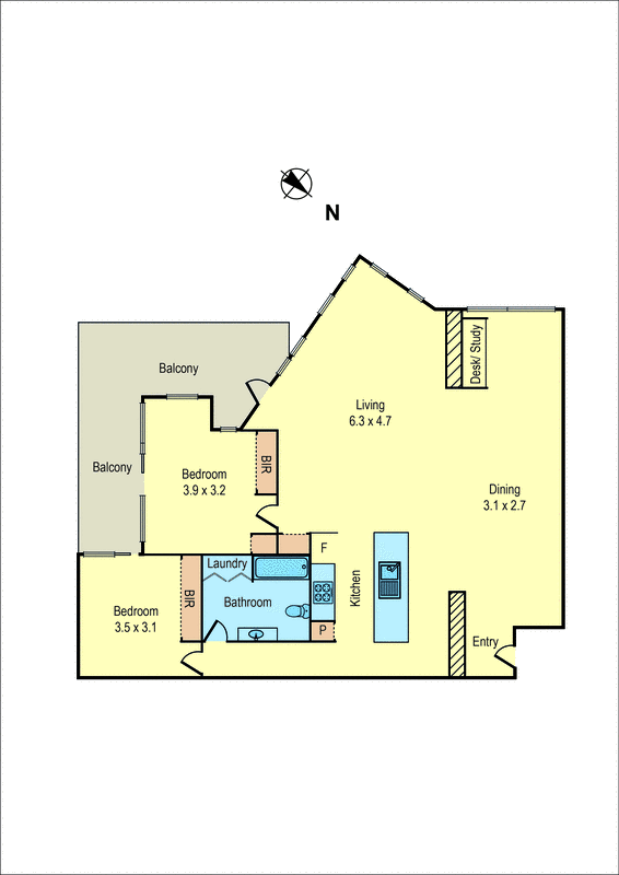 12/541 Main Street, Mordialloc VIC 3195 - Floorplan