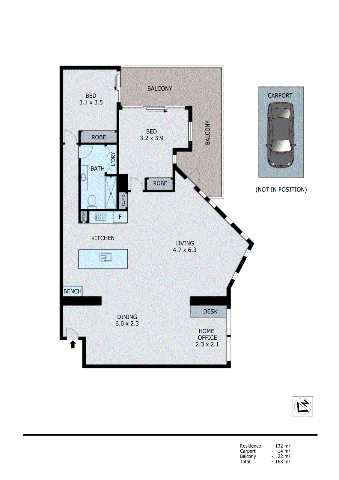 12/541 Main Street, Mordialloc VIC 3195 - Floorplan