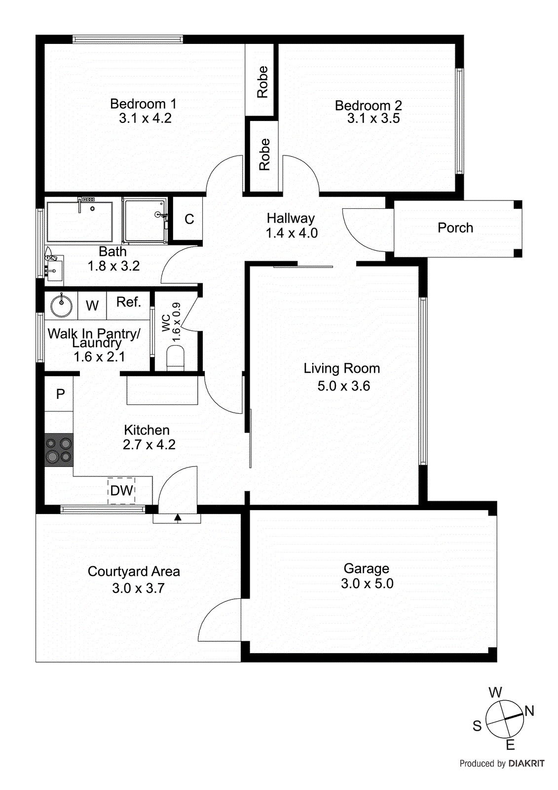 1/26 Red Bluff Street, Black Rock VIC 3193 - Floorplan