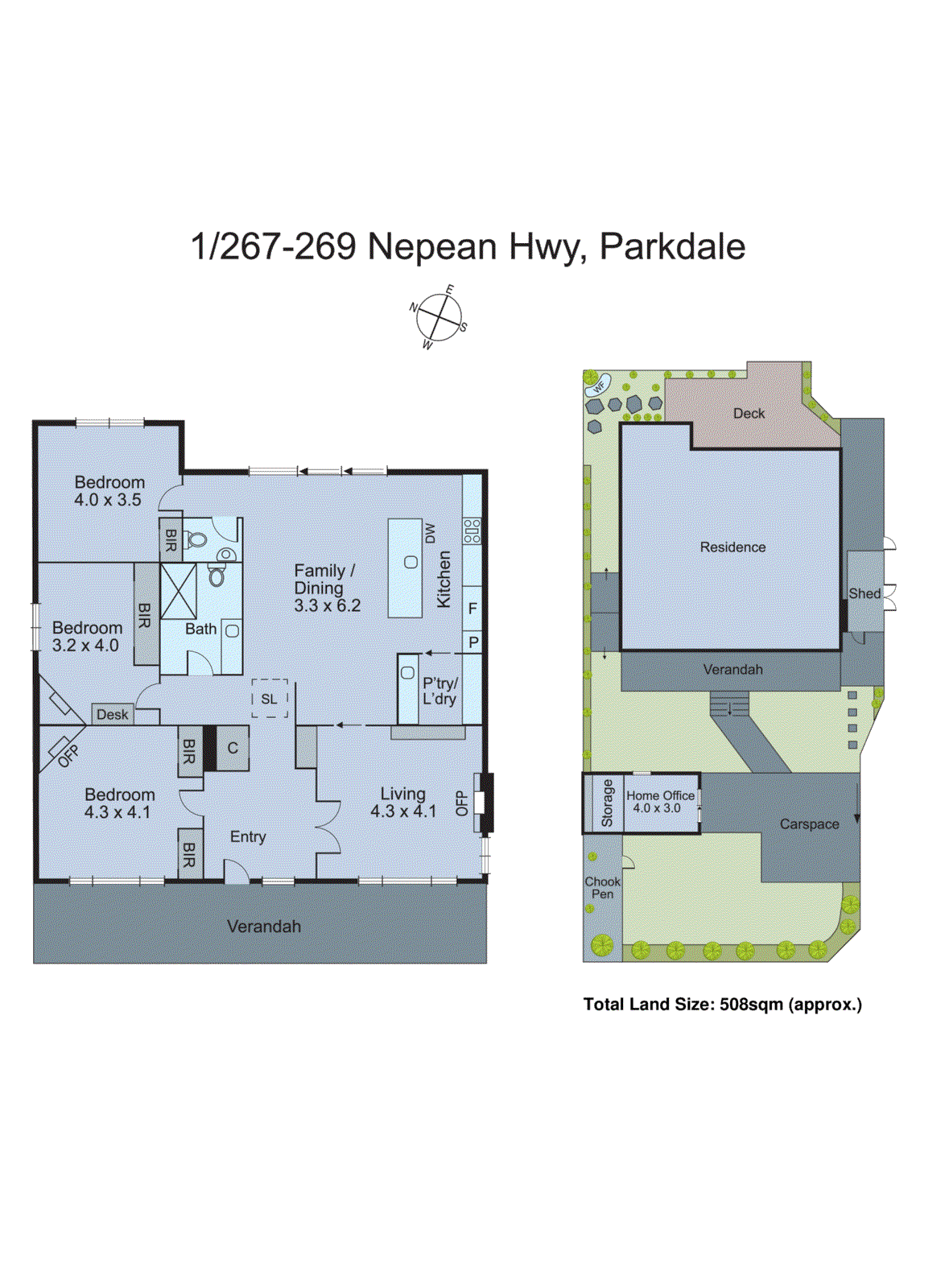 1/267-269 Nepean Highway, Parkdale VIC 3195 - Floorplan