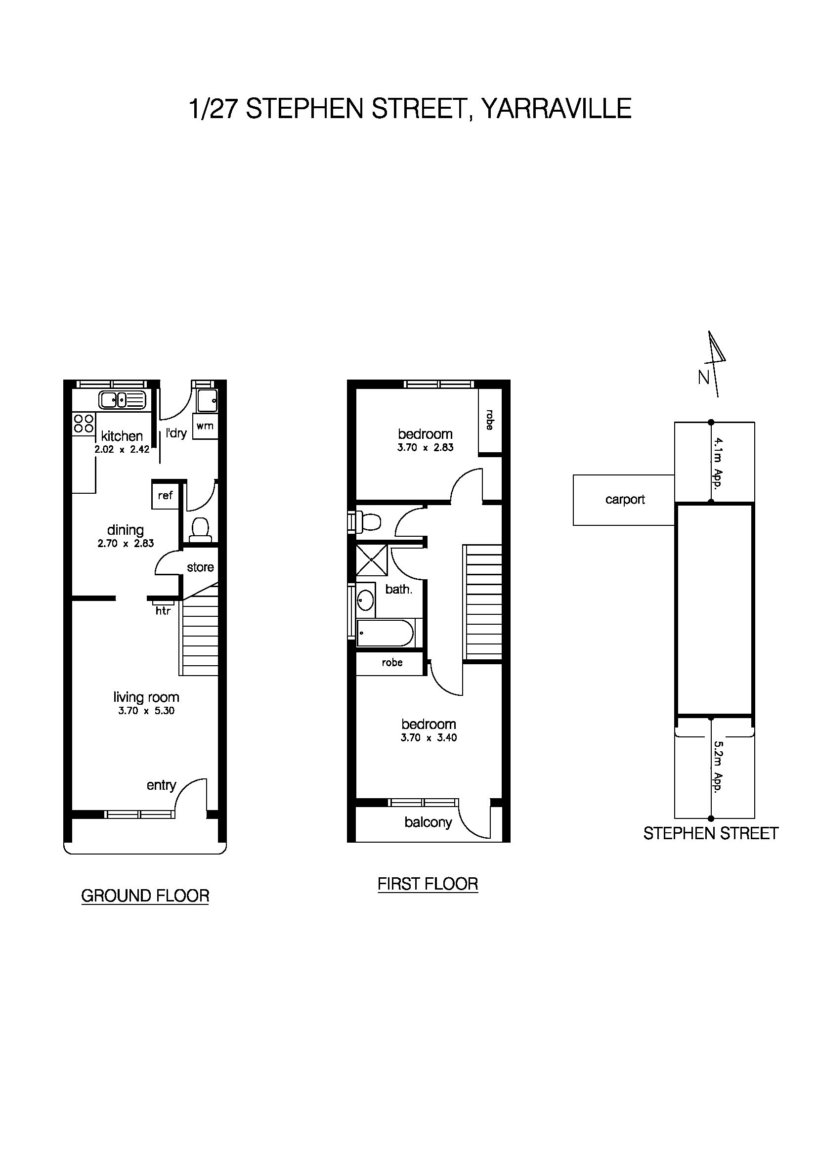 1/27 Stephen Street, YARRAVILLE VIC 3013 - Floorplan