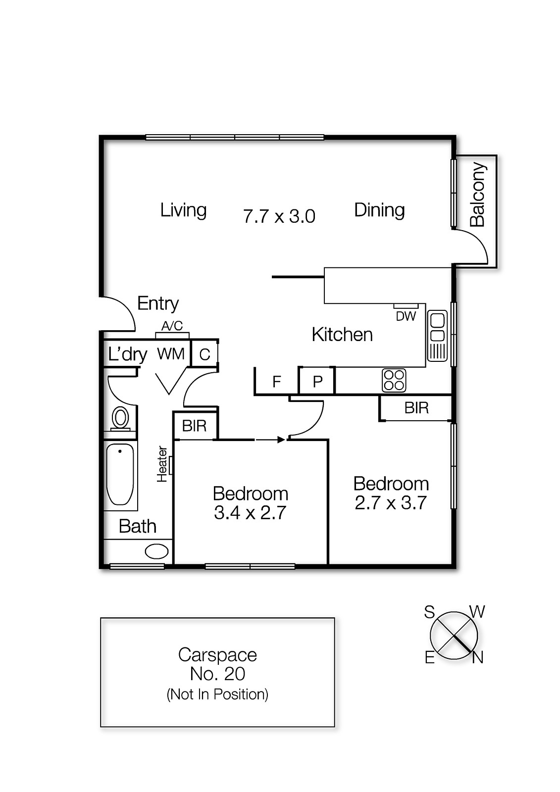 12/8 Robe Street, St Kilda VIC 3182 - Floorplan