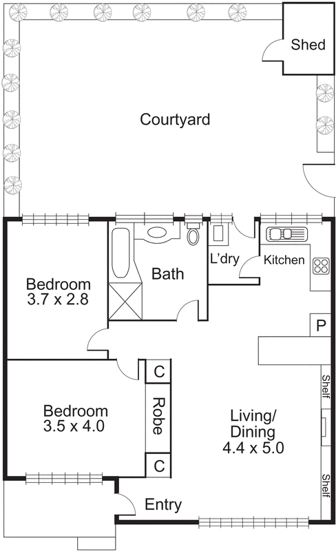 12/8 Wright Street, Brighton VIC 3186 - Floorplan