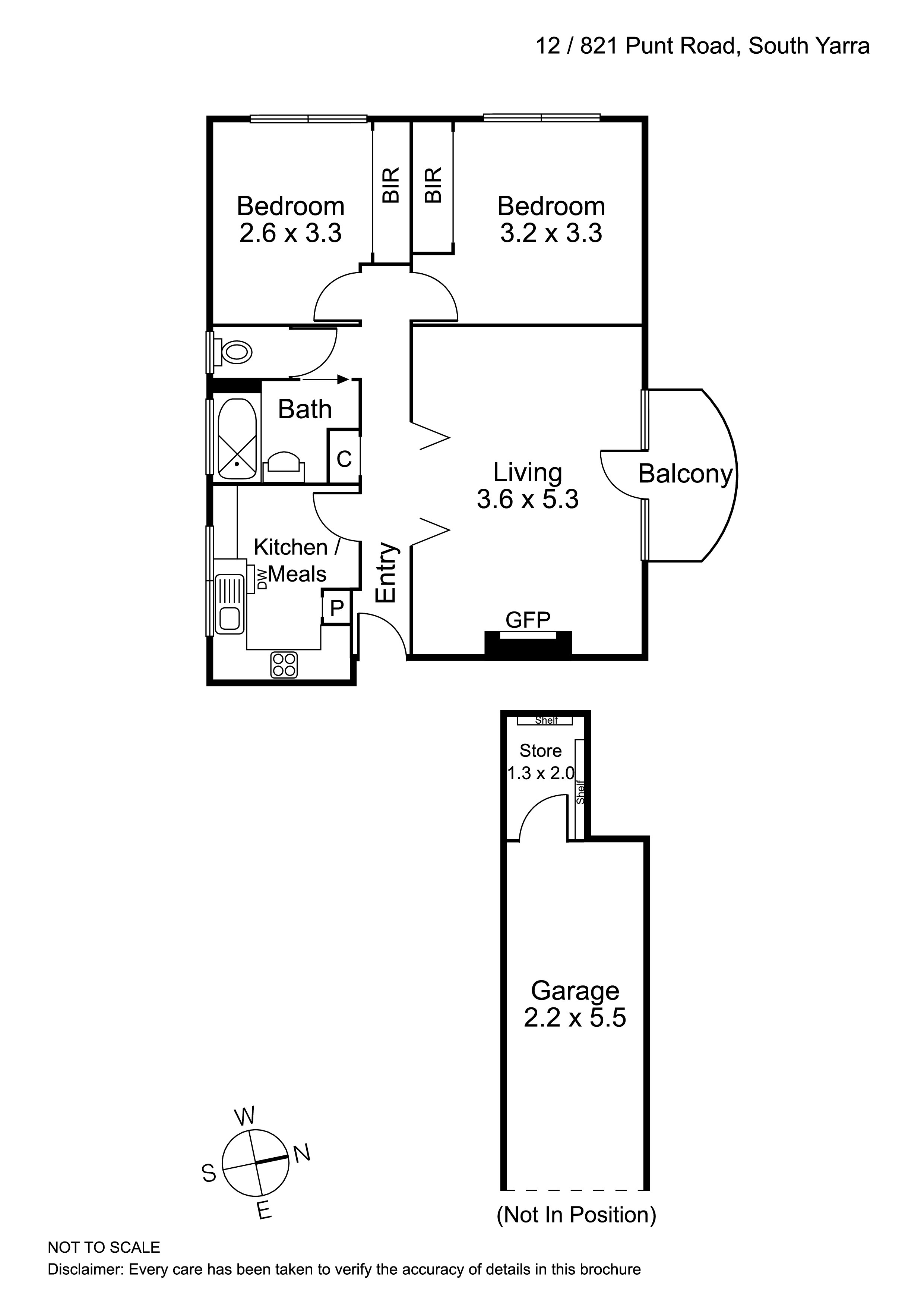 12/821 Punt Road, South Yarra VIC 3141 - Floorplan