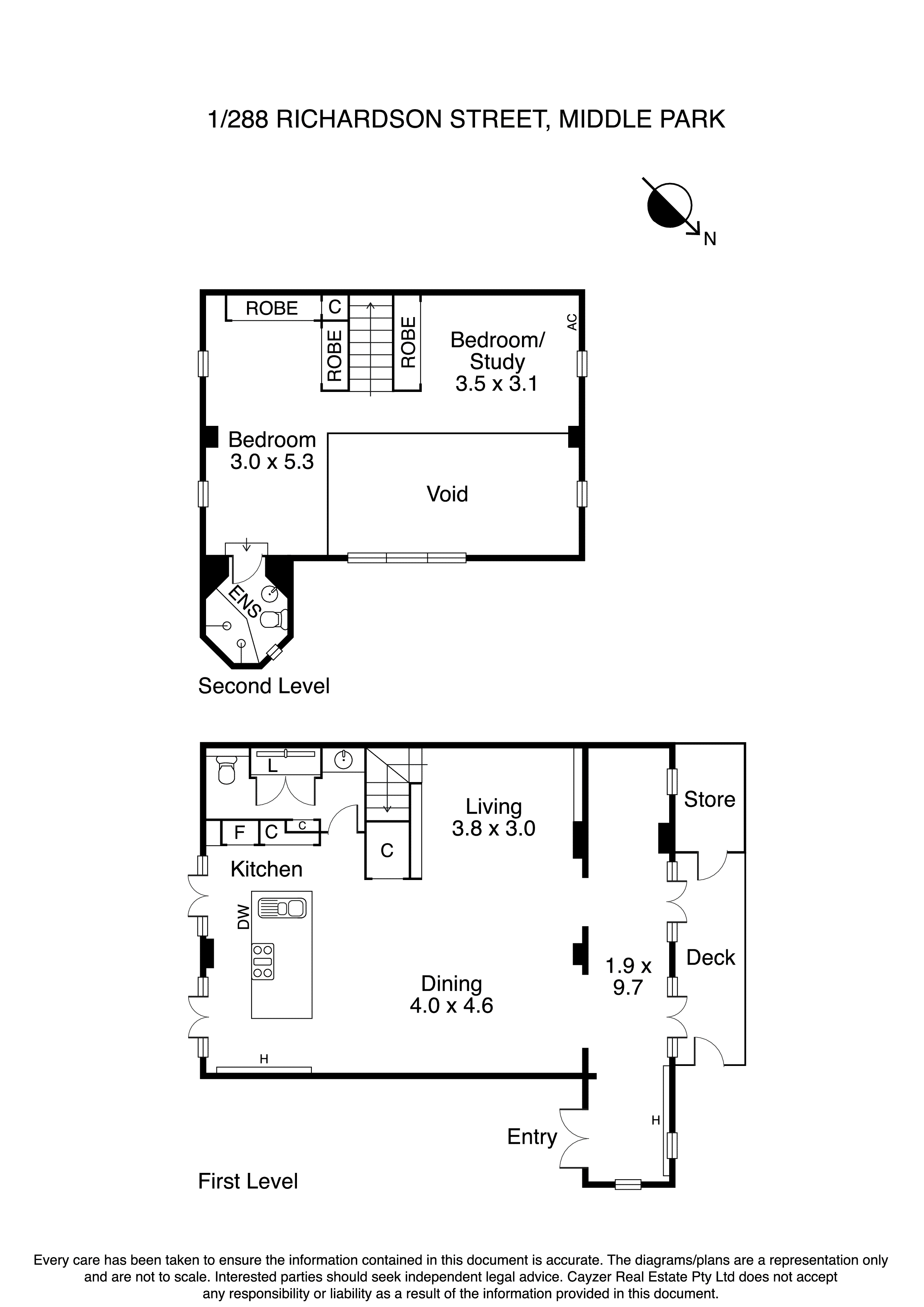 1/288 Richardson Street, Middle Park VIC 3206 - Floorplan
