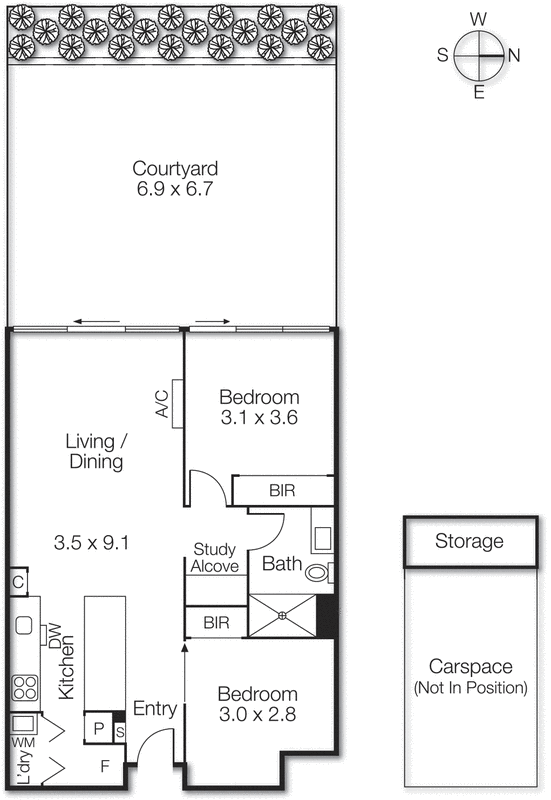 129/380 Bay Street, Brighton VIC 3186 - Floorplan