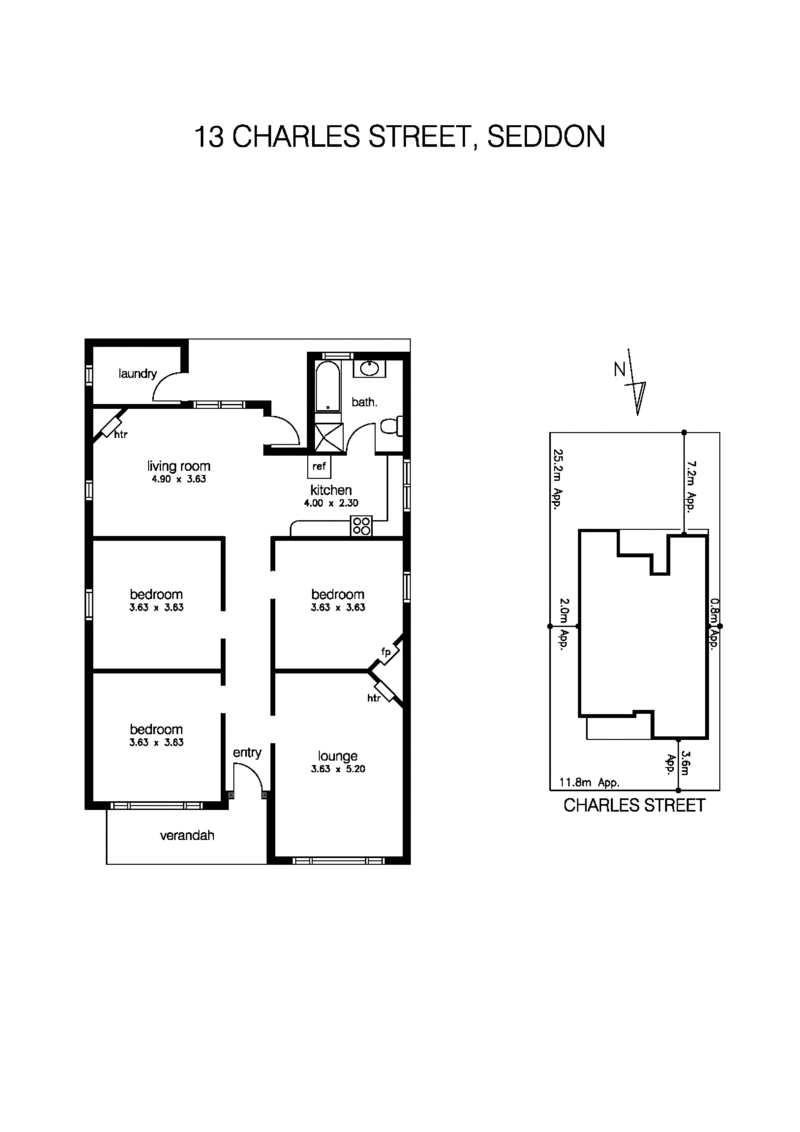 13 Charles Street, SEDDON VIC 3011 - Floorplan