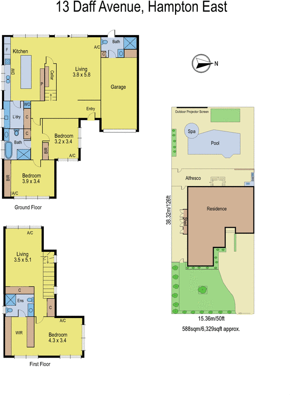 13 Daff Avenue, Hampton East VIC 3188 - Floorplan