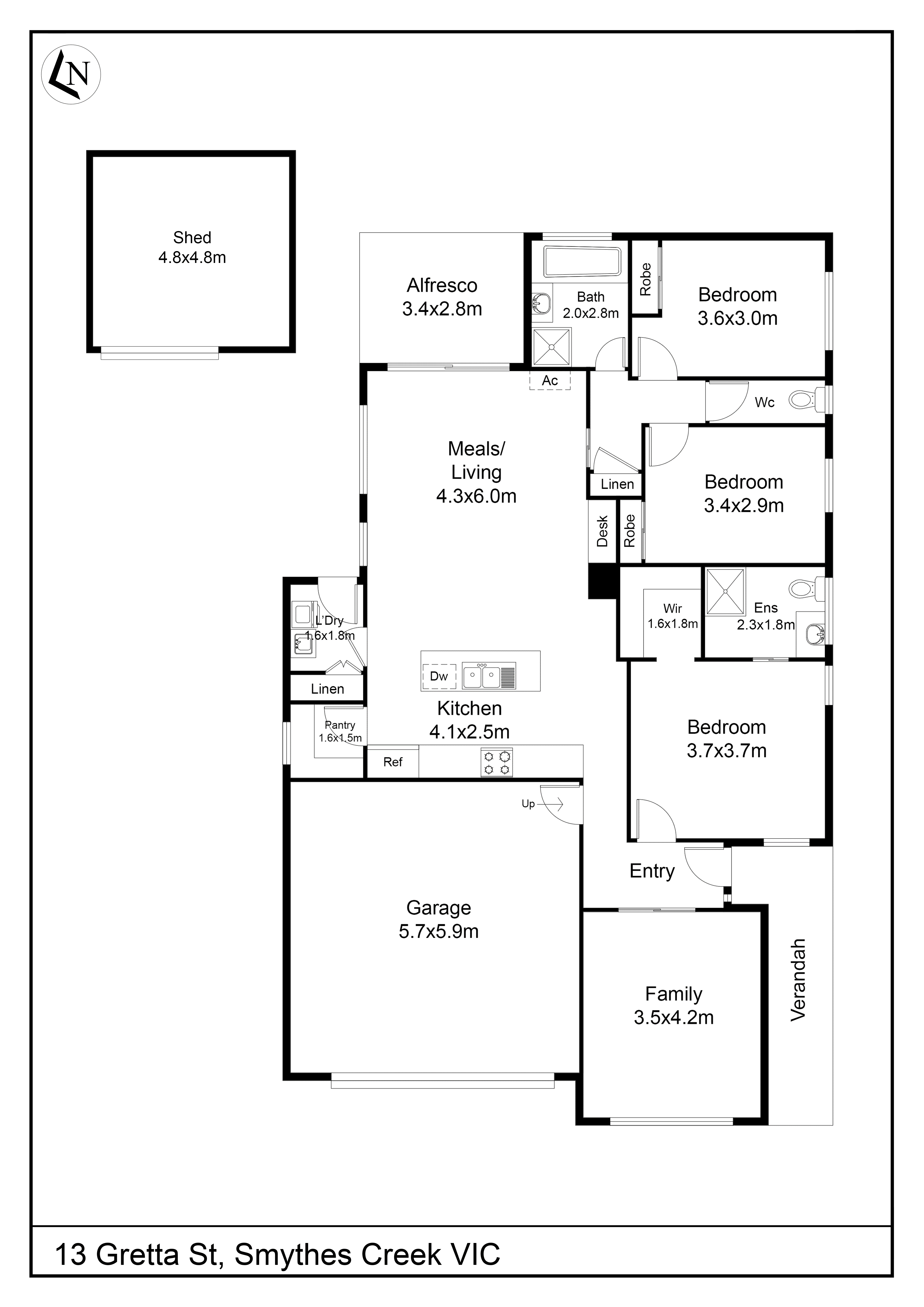 13 Gretta Street, Smythes Creek VIC 3351 - Floorplan
