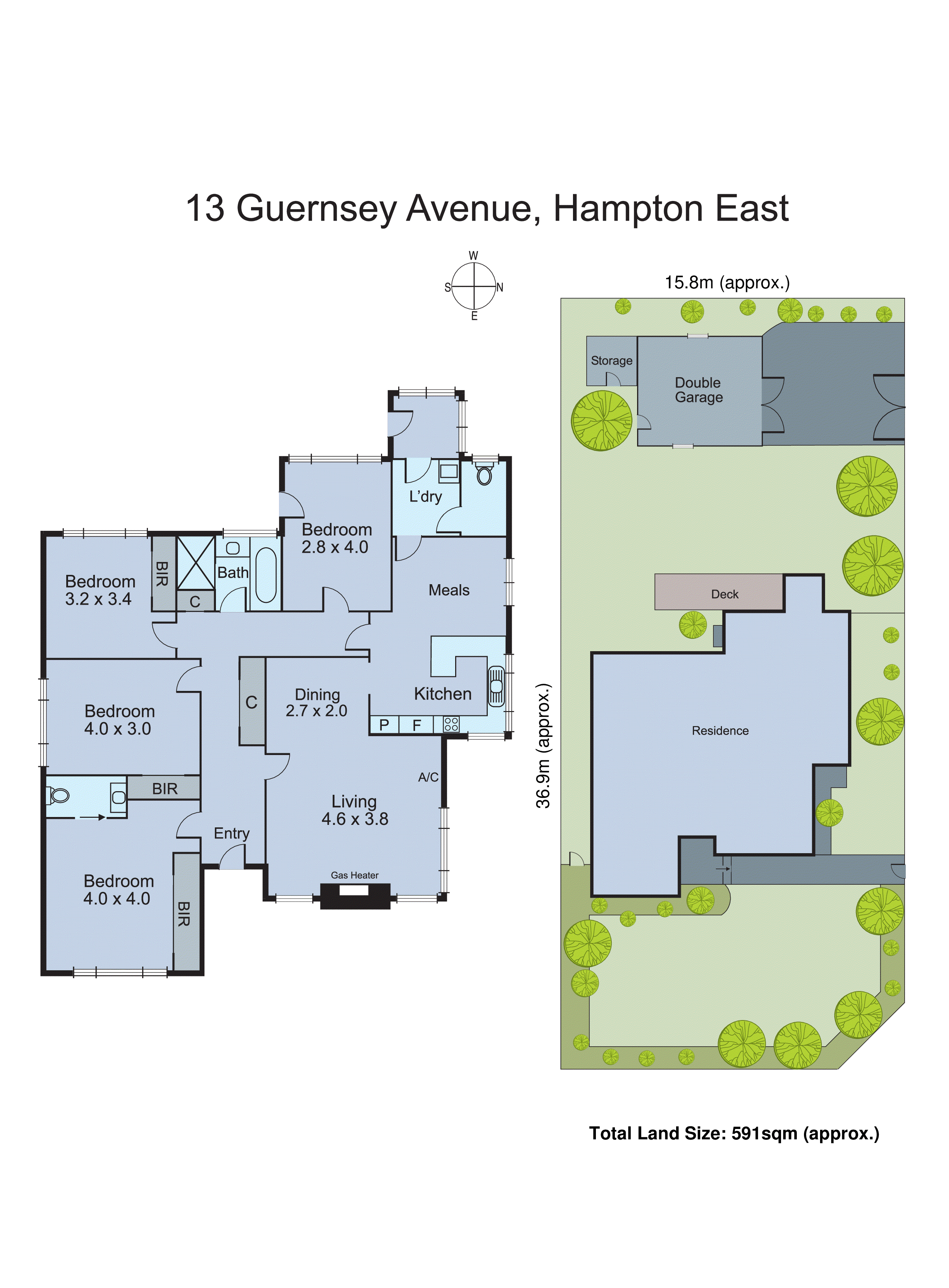 13 Guernsey Avenue, Hampton East VIC 3188 - Floorplan