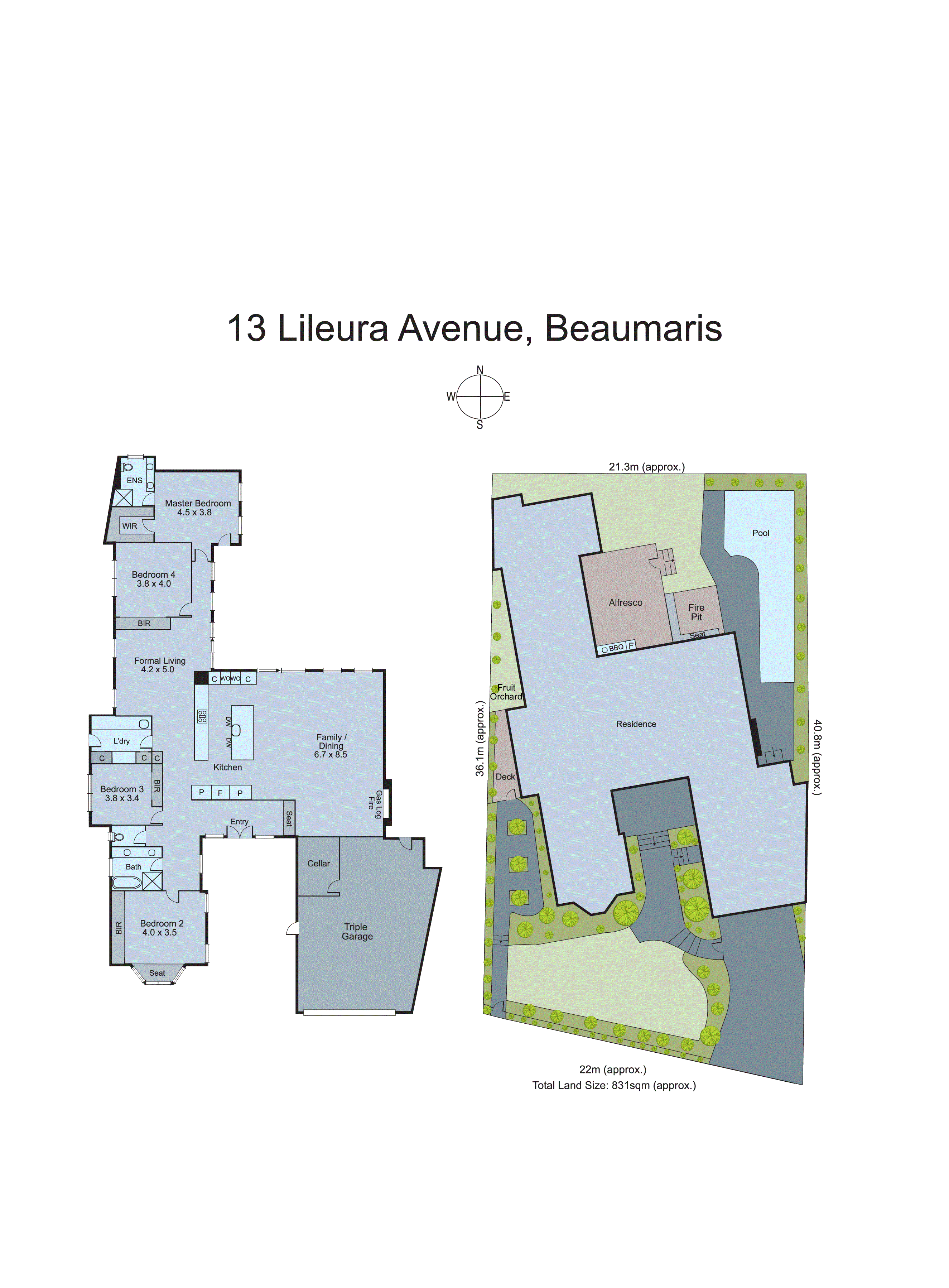 13 Lileura Avenue, Beaumaris VIC 3193 - Floorplan