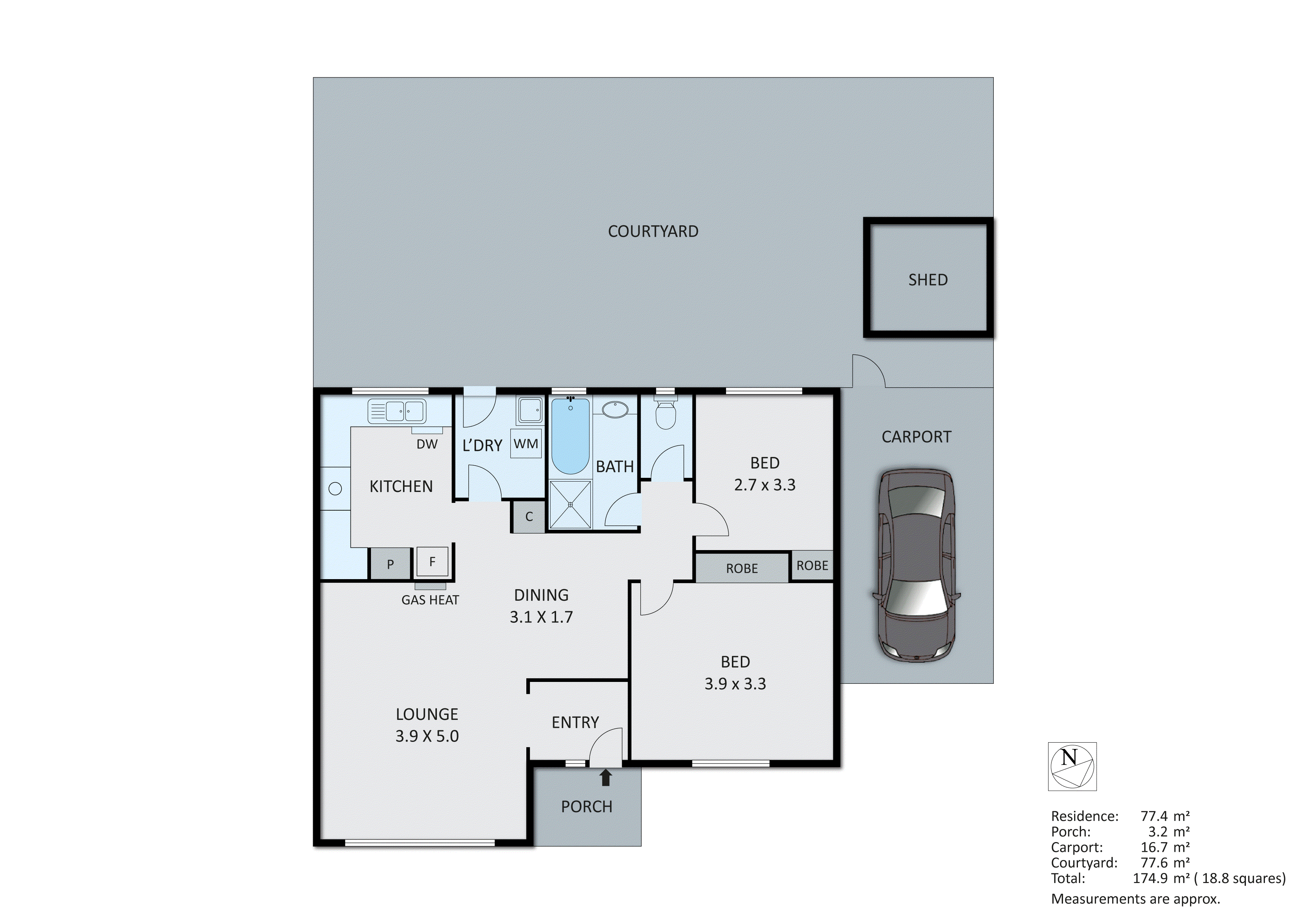 1/3 McIntosh Court, Aspendale Gardens VIC 3195 - Floorplan