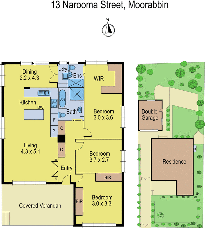 13 Narooma Street, Moorabbin VIC 3189 - Floorplan