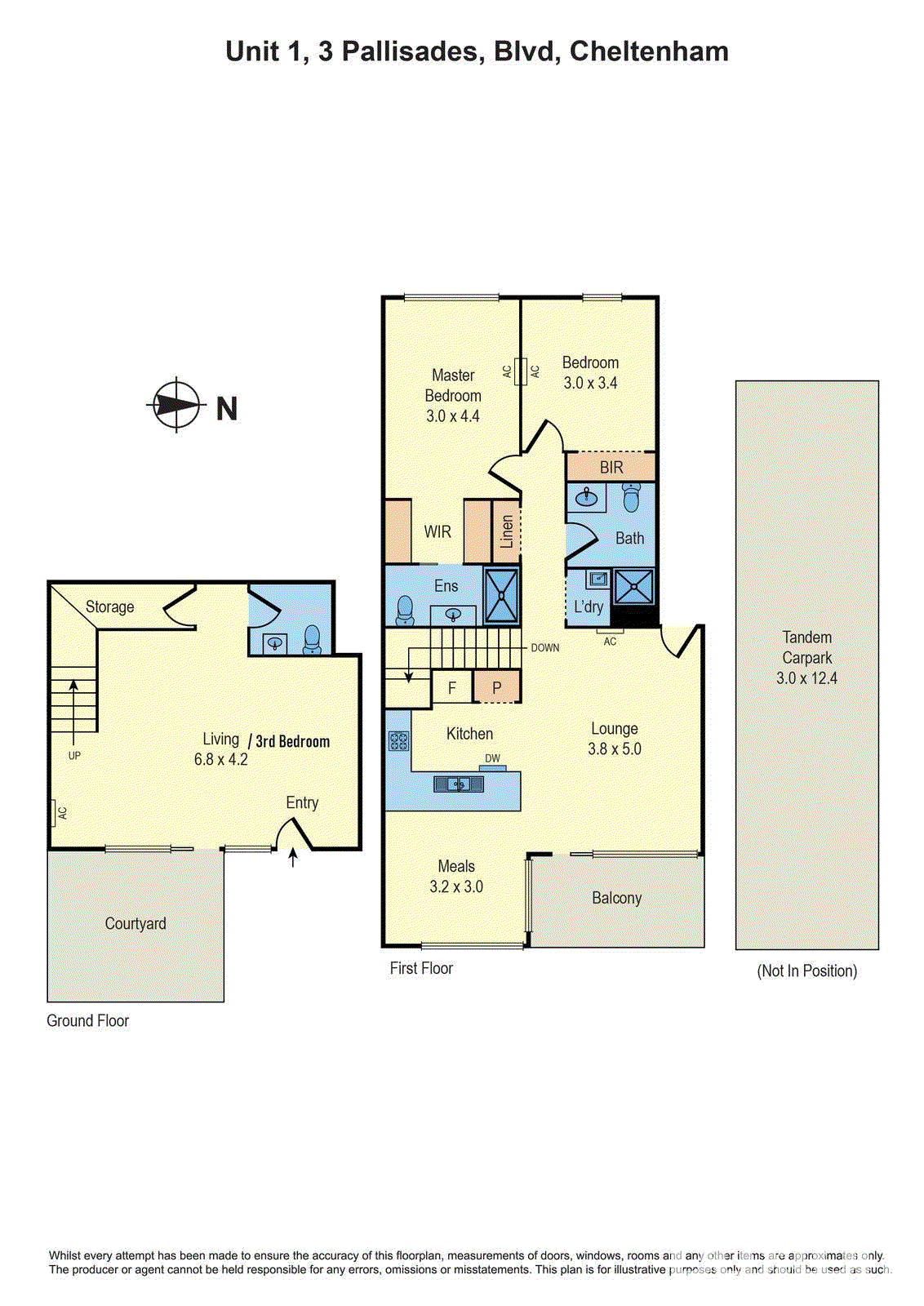 1/3 Pallisades Boulevard, Cheltenham VIC 3192 - Floorplan