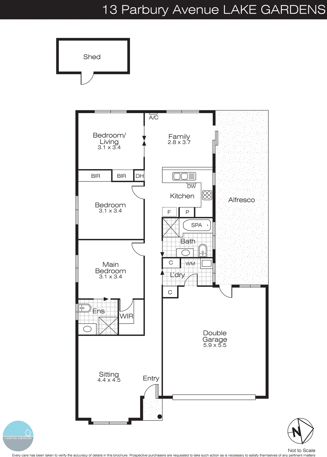13 Parbury Avenue, Lake Gardens VIC 3355 - Floorplan
