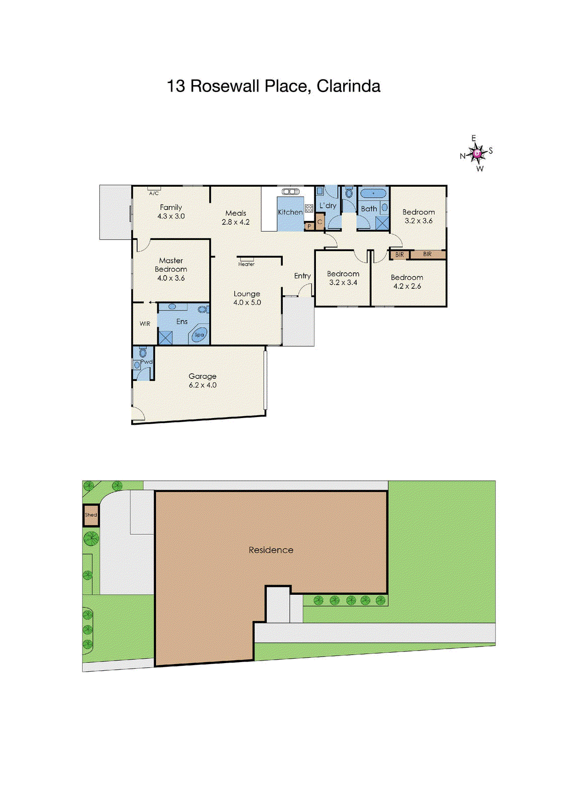 13 Rosewall Place, Clarinda VIC 3169 - Floorplan
