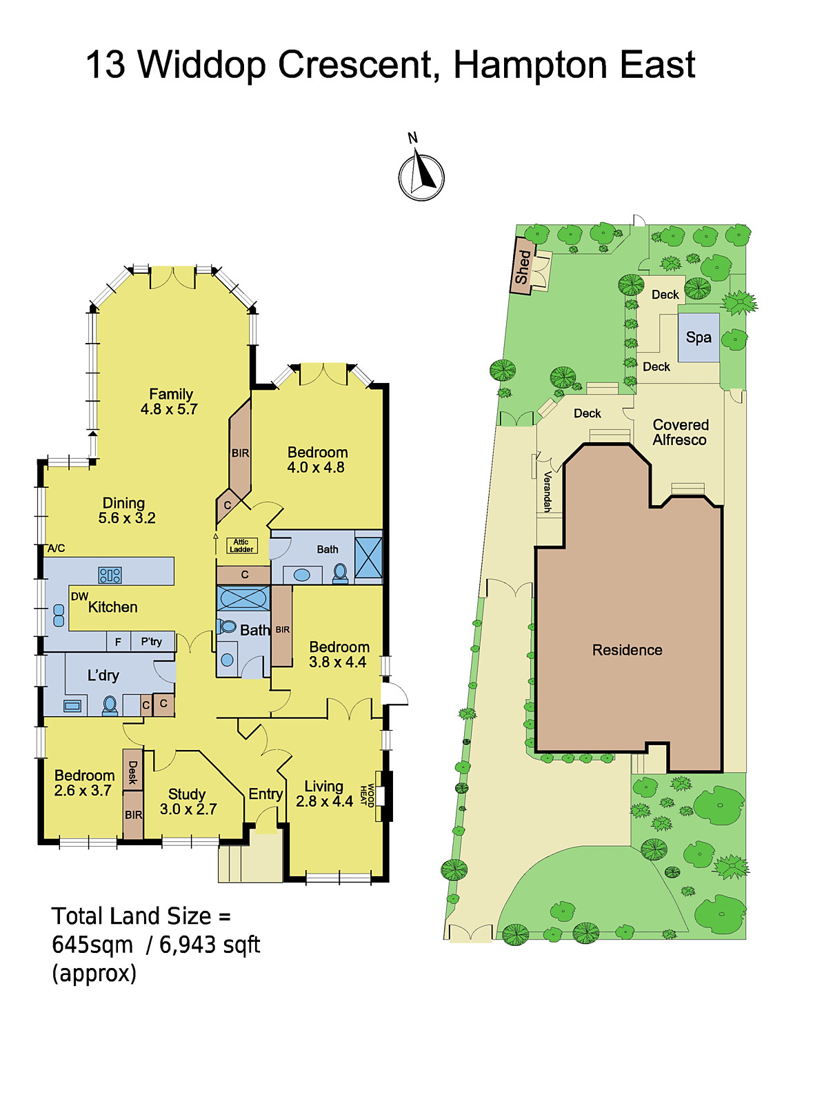 13 Widdop Crescent, Hampton East VIC 3188 - Floorplan