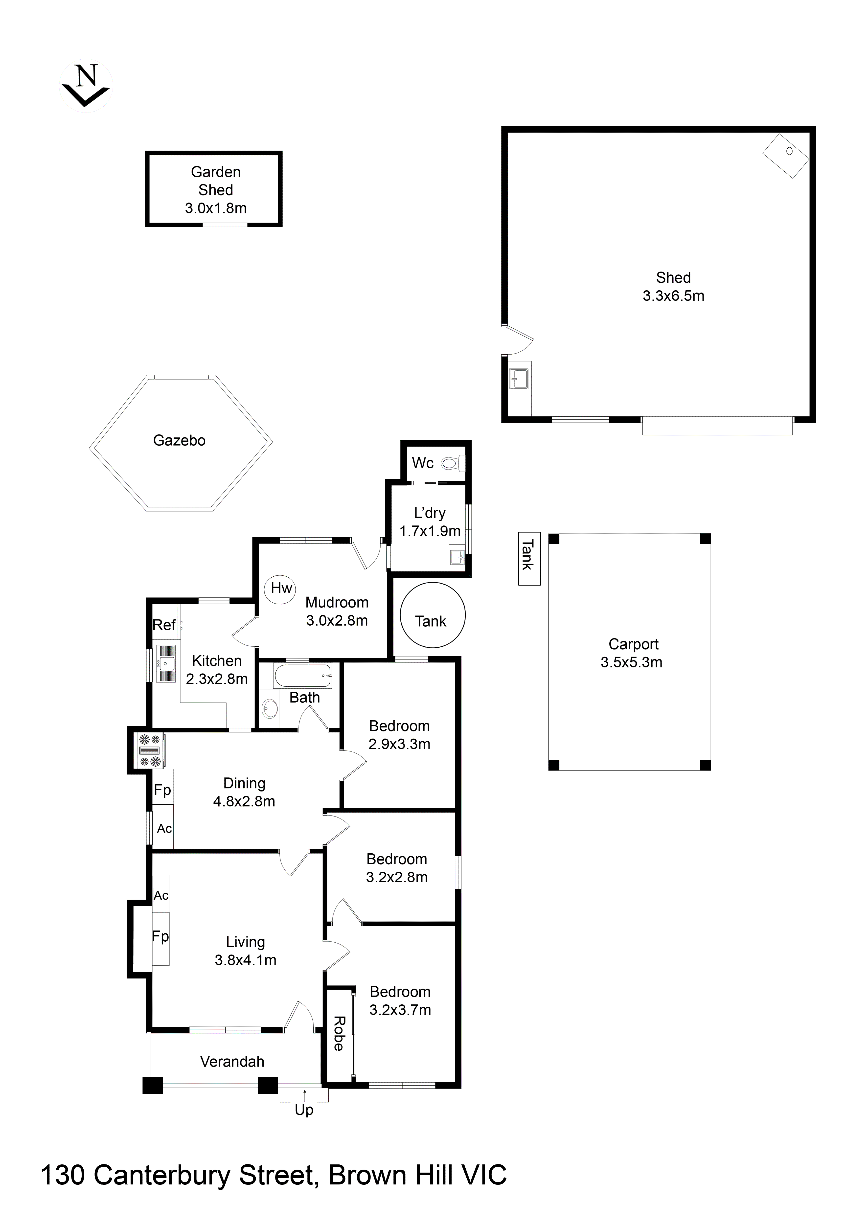 130 Canterbury Street, Brown Hill VIC 3350 - Floorplan