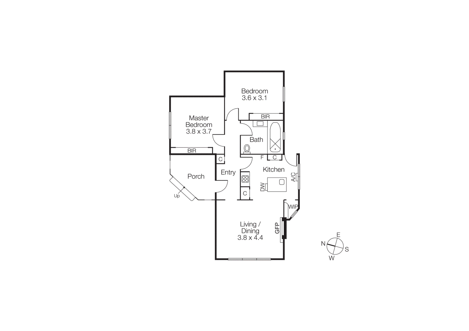 1/30 Marine Parade, St Kilda VIC 3182 - Floorplan