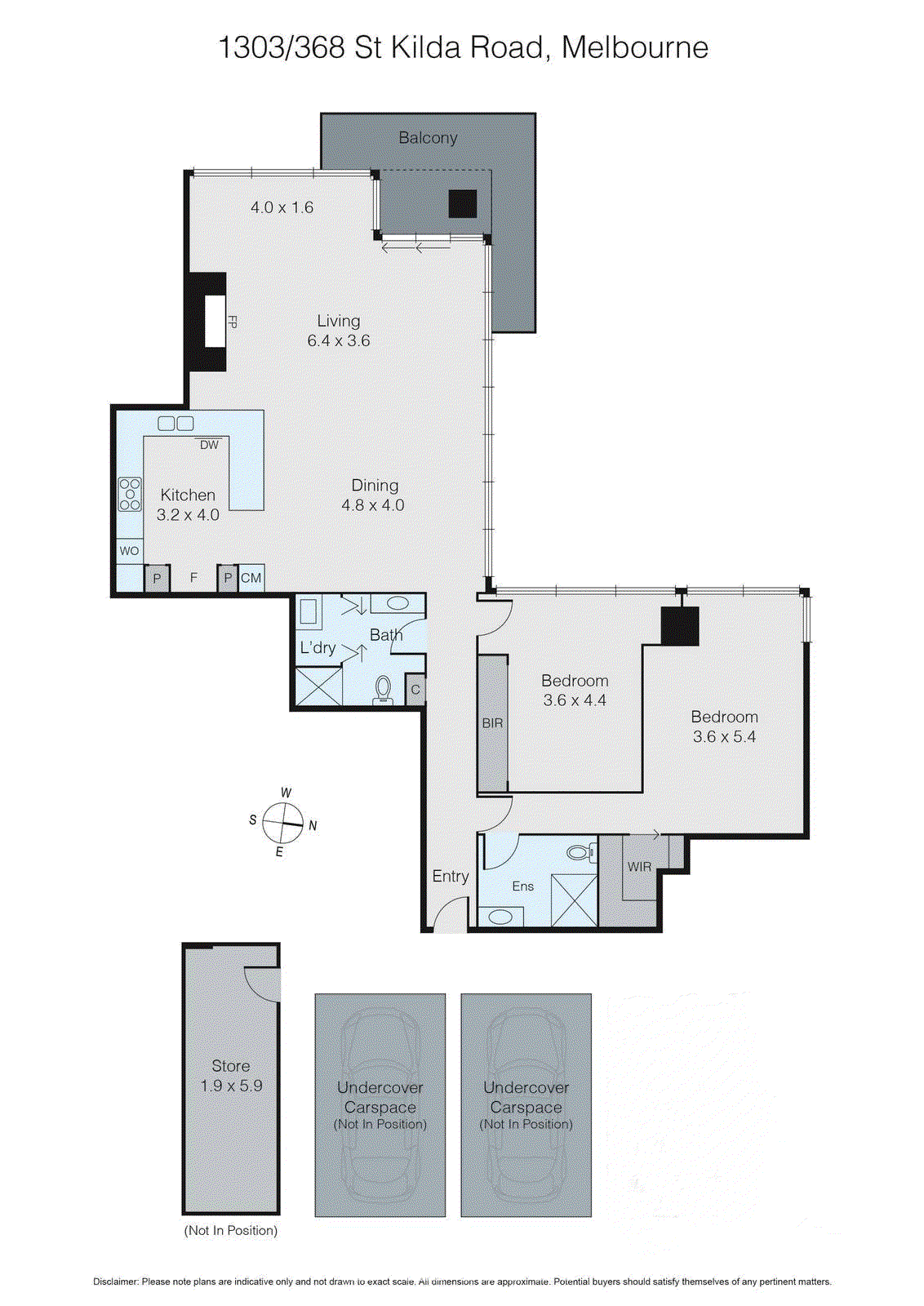 1303/368 St Kilda Road, Melbourne VIC 3004 - Floorplan