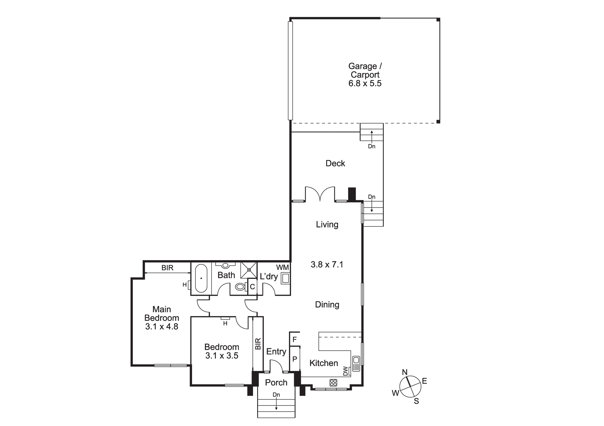 1/307-309 Bay Road, CHELTENHAM VIC 3192 - Floorplan