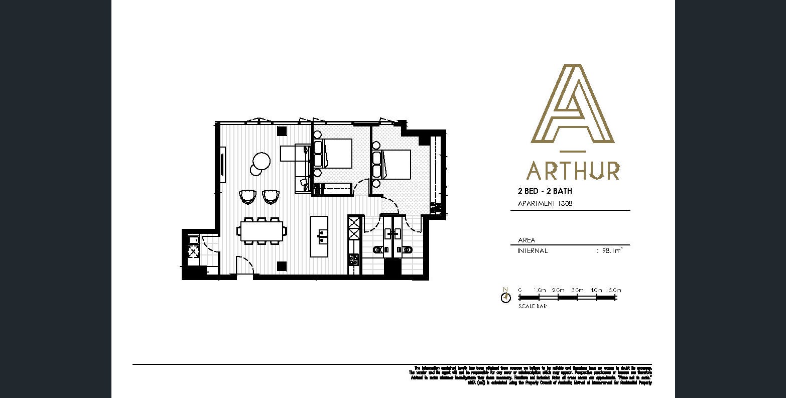 1308/14 Queens Road, Melbourne VIC 3004 - Floorplan