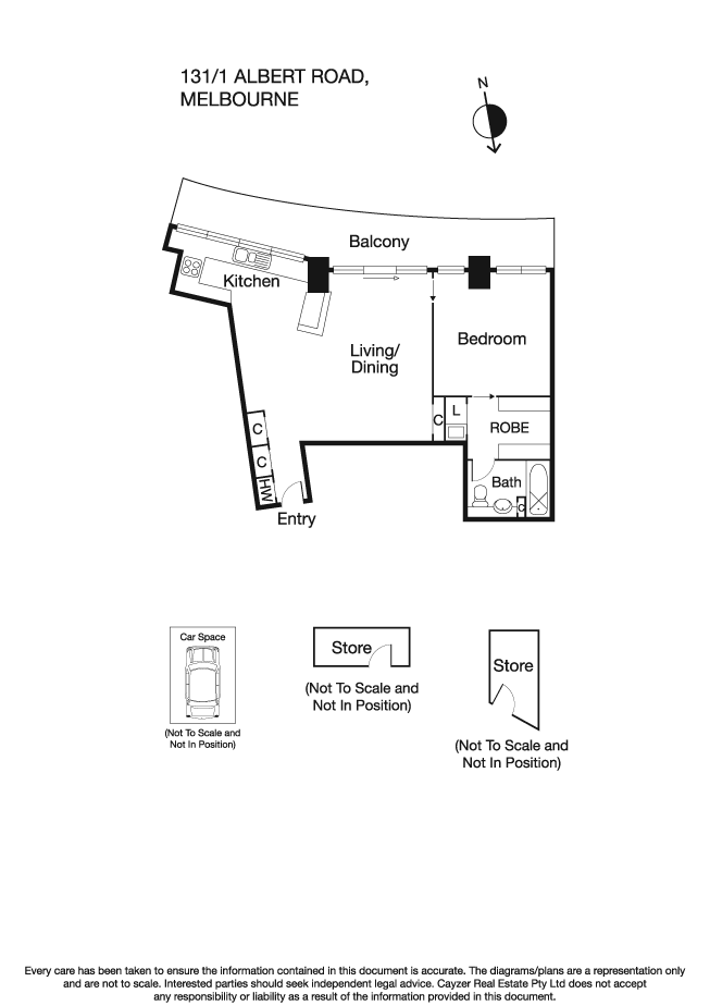 131/1 Albert Road, MELBOURNE VIC 3004 - Floorplan