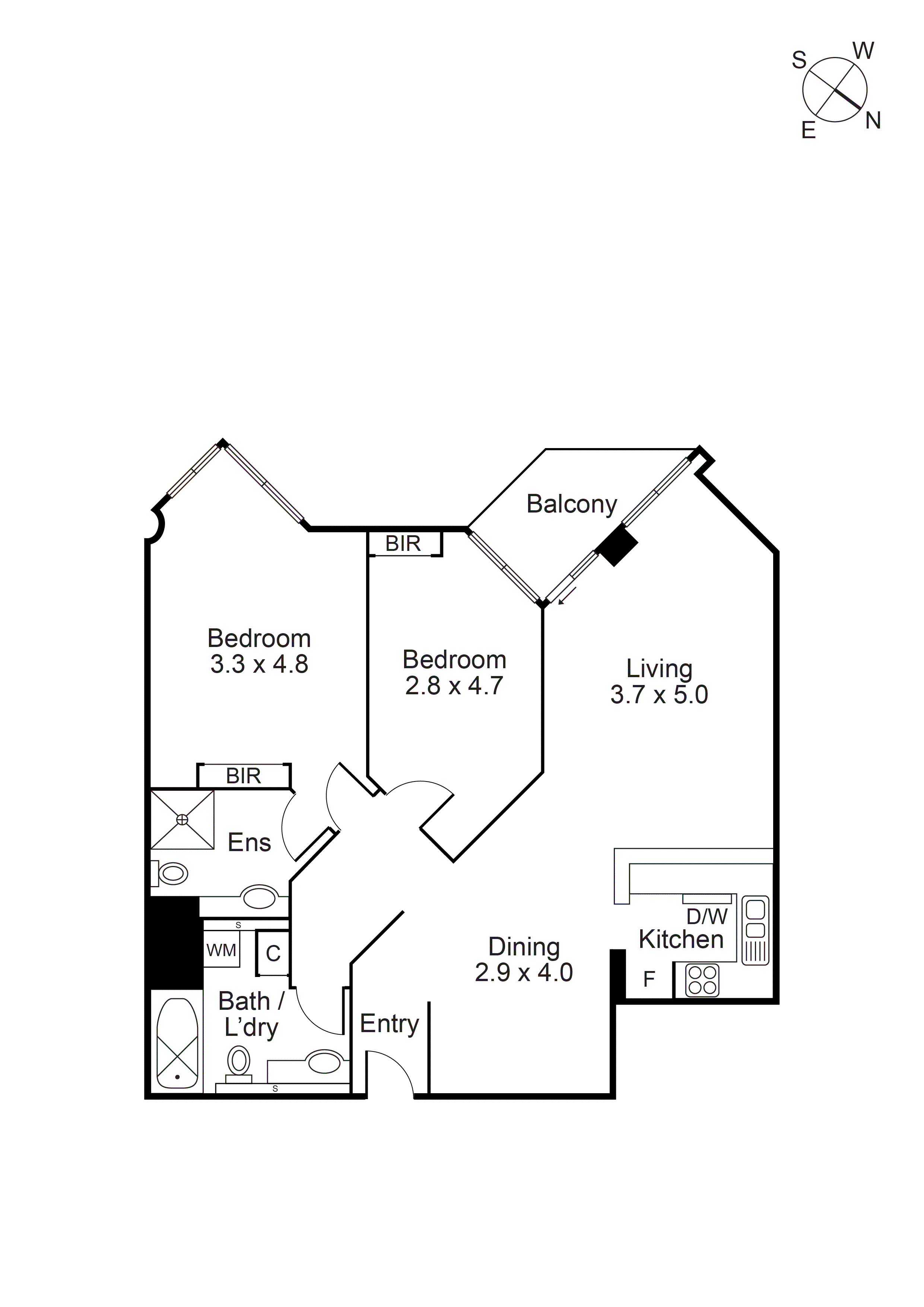 1311/333 Exhibition Street, Melbourne VIC 3000 - Floorplan