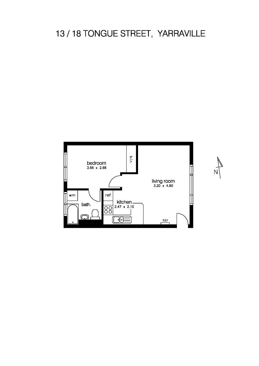 13/18 Tongue Street, YARRAVILLE VIC 3013 - Floorplan