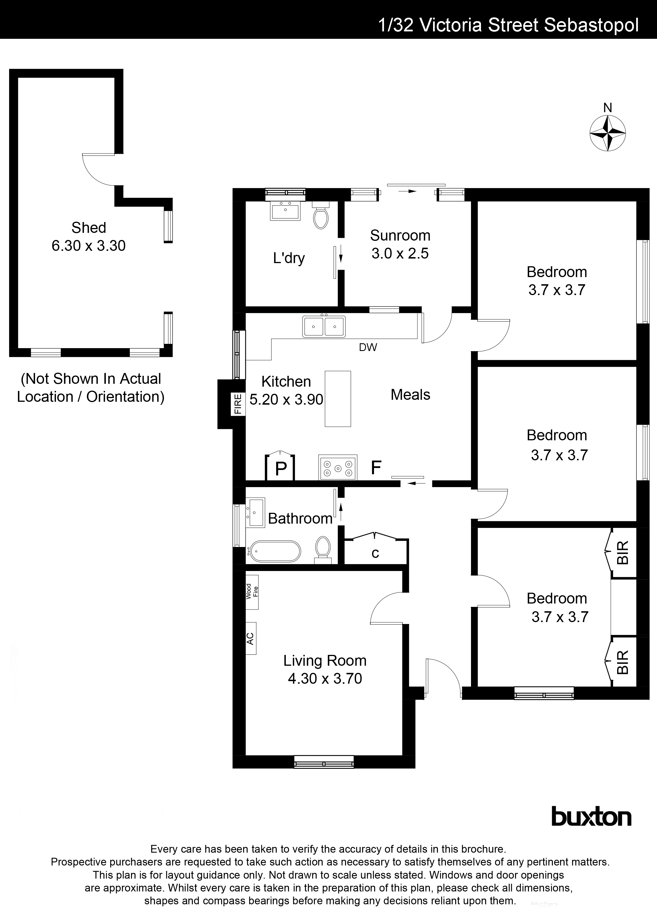 1/32 Victoria Street, Sebastopol VIC 3356 - Floorplan