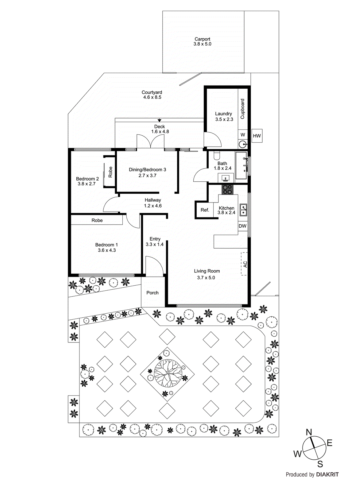 1/34 Arunta Crescent, Clarinda VIC 3169 - Floorplan