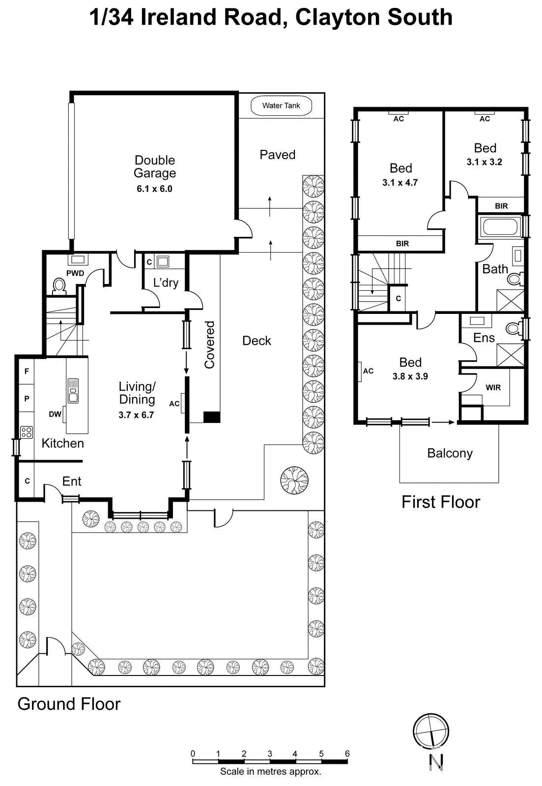 1/34 Ireland Road, Clayton South VIC 3169 - Floorplan