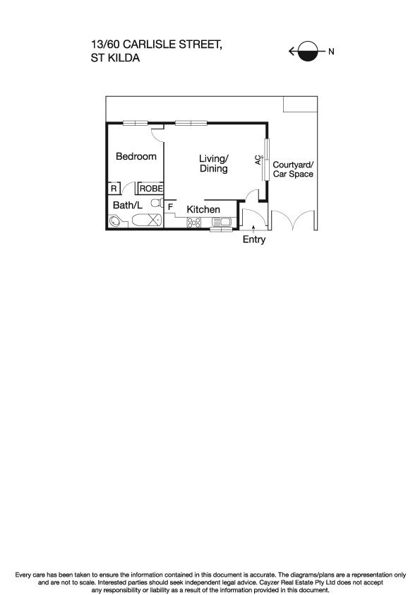 13/60 Carlisle Street, ST KILDA VIC 3182 - Floorplan