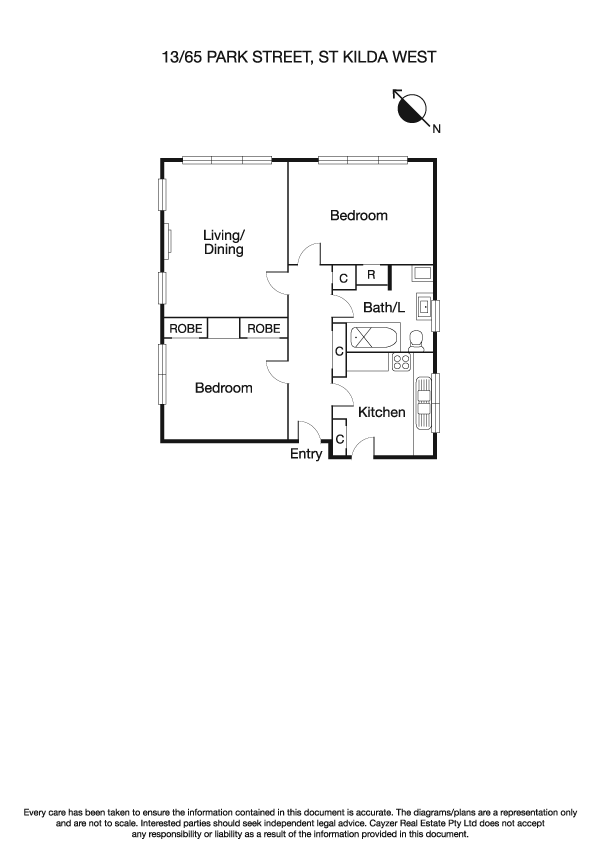 13/65 Park Street, ST KILDA WEST VIC 3182 - Floorplan