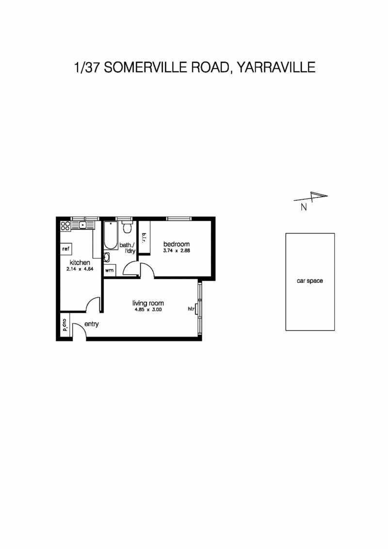 1/37 Somerville Road, YARRAVILLE VIC 3013 - Floorplan