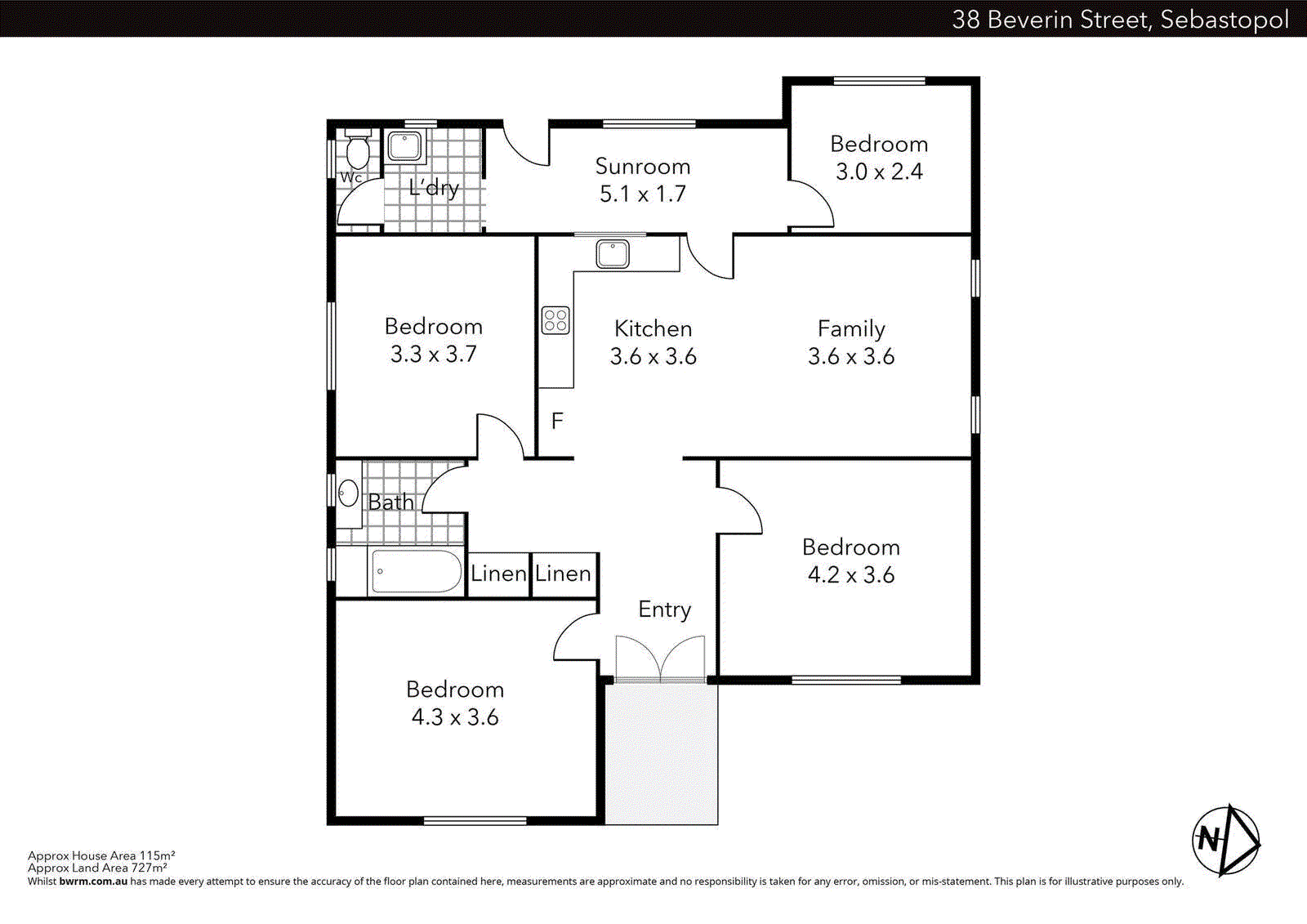 1/38 Beverin Street, Sebastopol VIC 3356 - Floorplan