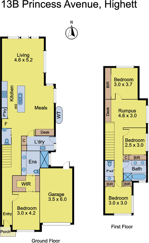 13B Princess Avenue, Highett VIC 3190 - Floorplan