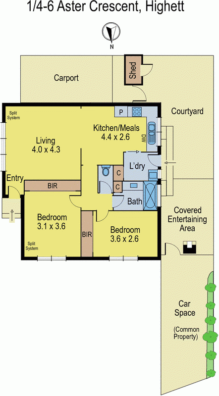 1/4-6 Aster Crescent, HIGHETT VIC 3190 - Floorplan