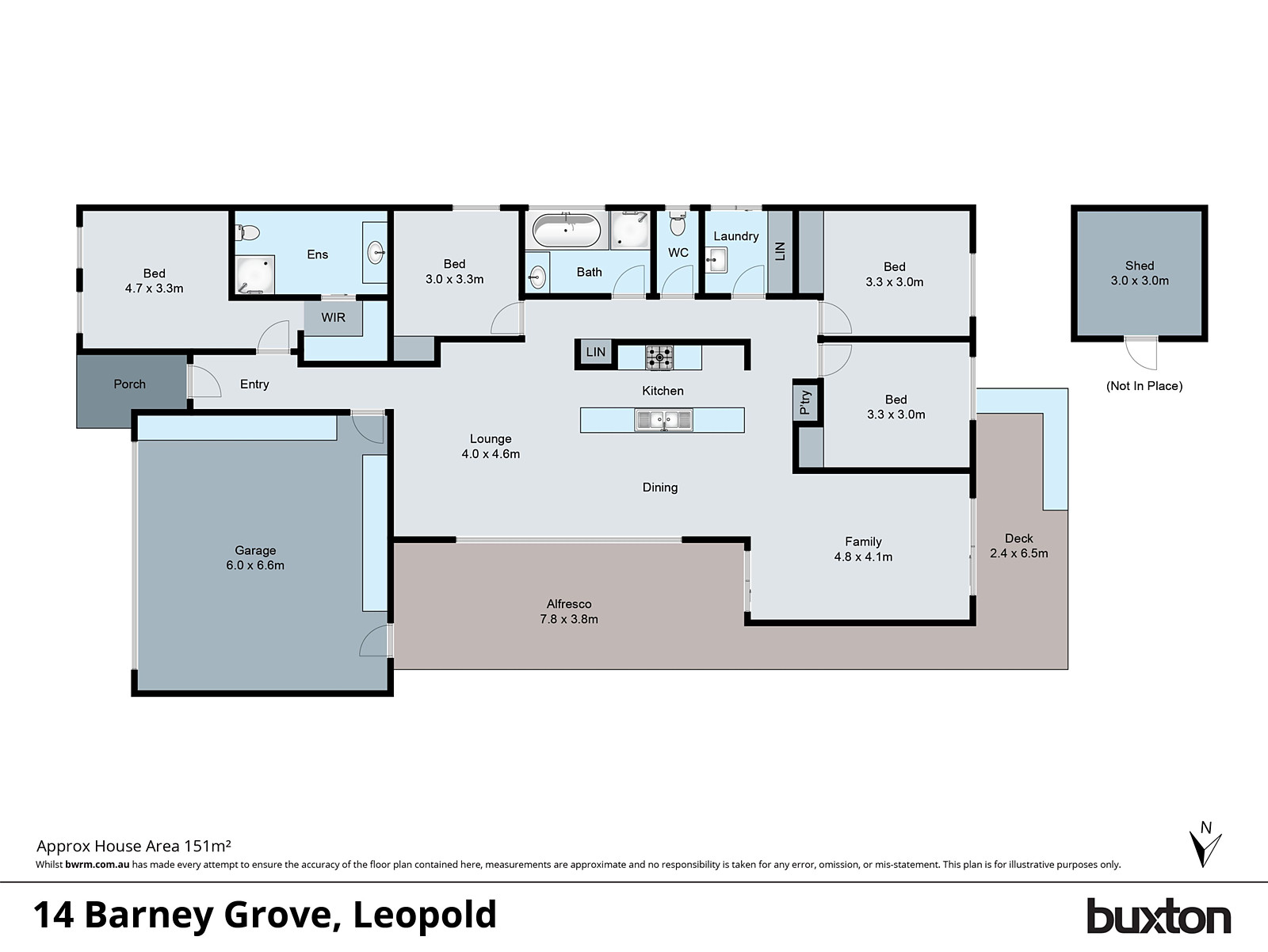 14 Barney  Grove, Leopold VIC 3224 - Floorplan