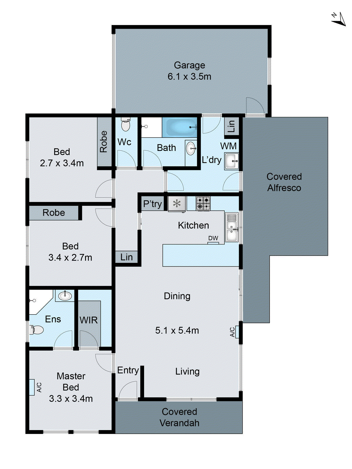 1/4 Bradley Place, Grovedale VIC 3216 - Floorplan