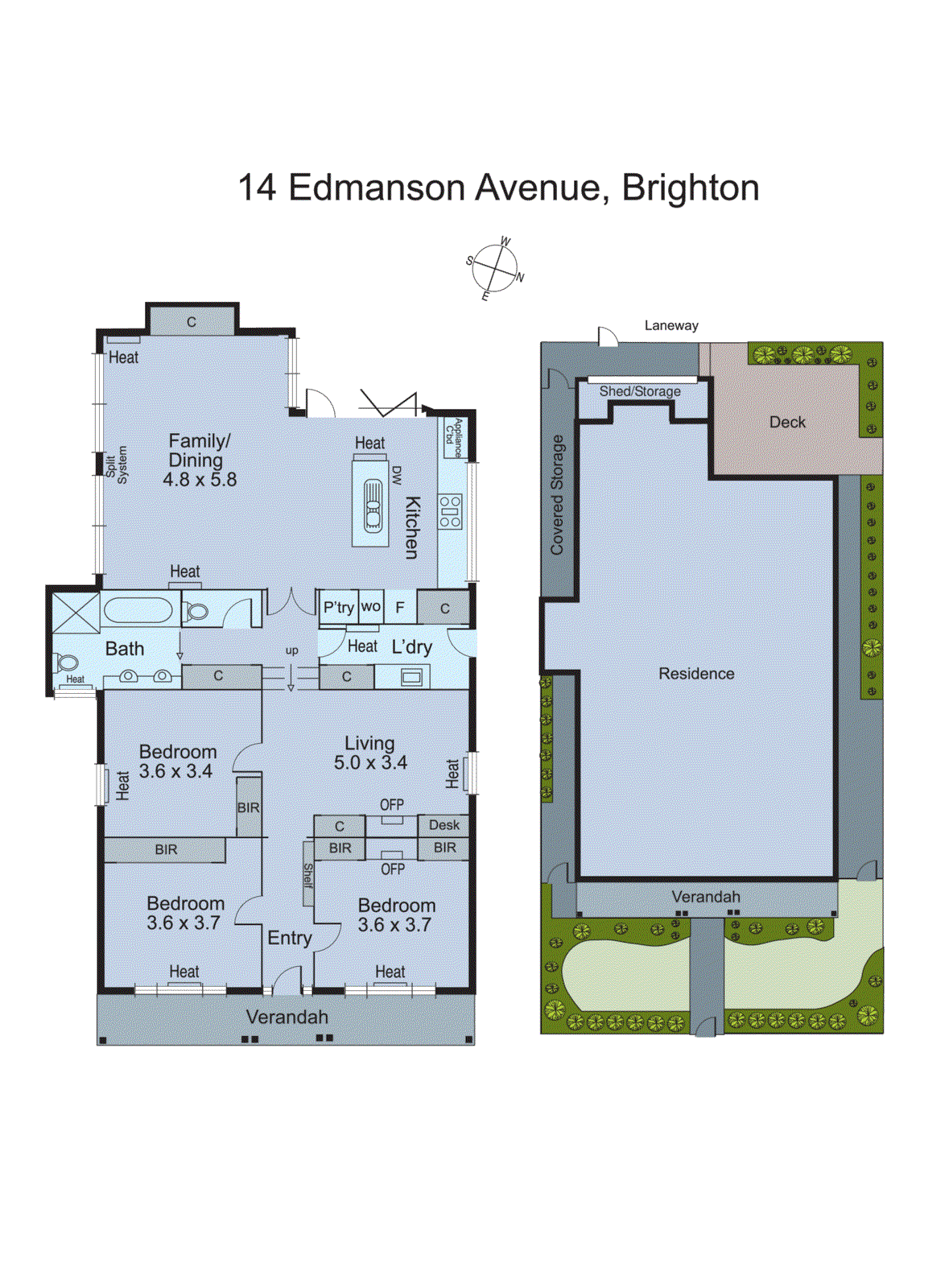 14 Edmanson Avenue, Brighton VIC 3186 - Floorplan
