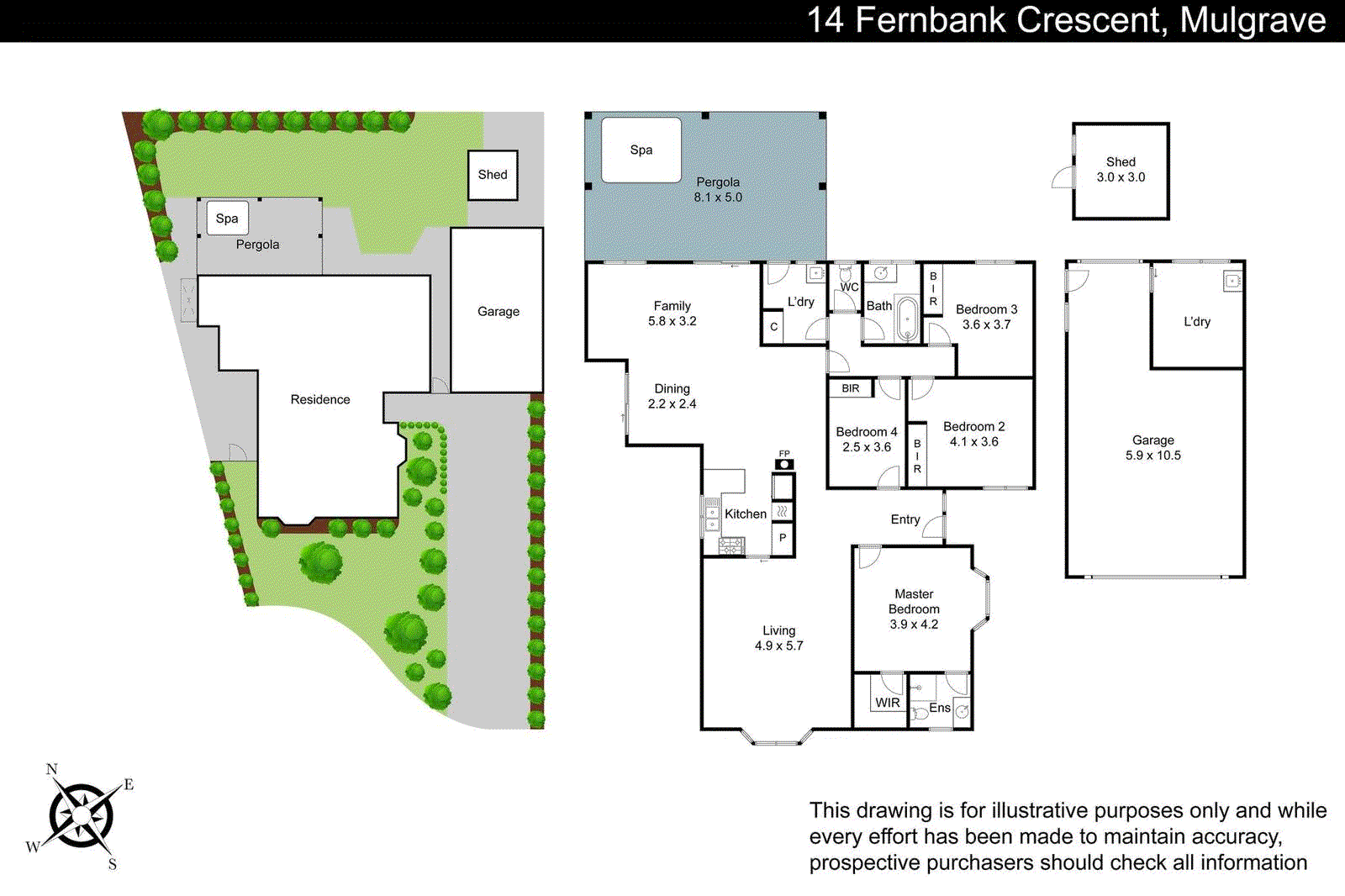 14 Fernbank Crescent, Mulgrave VIC 3170 - Floorplan
