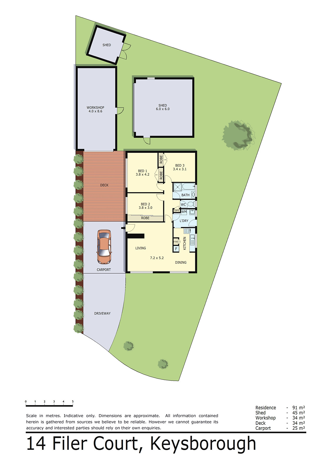 14 Filer Court, Keysborough VIC 3173 - Floorplan