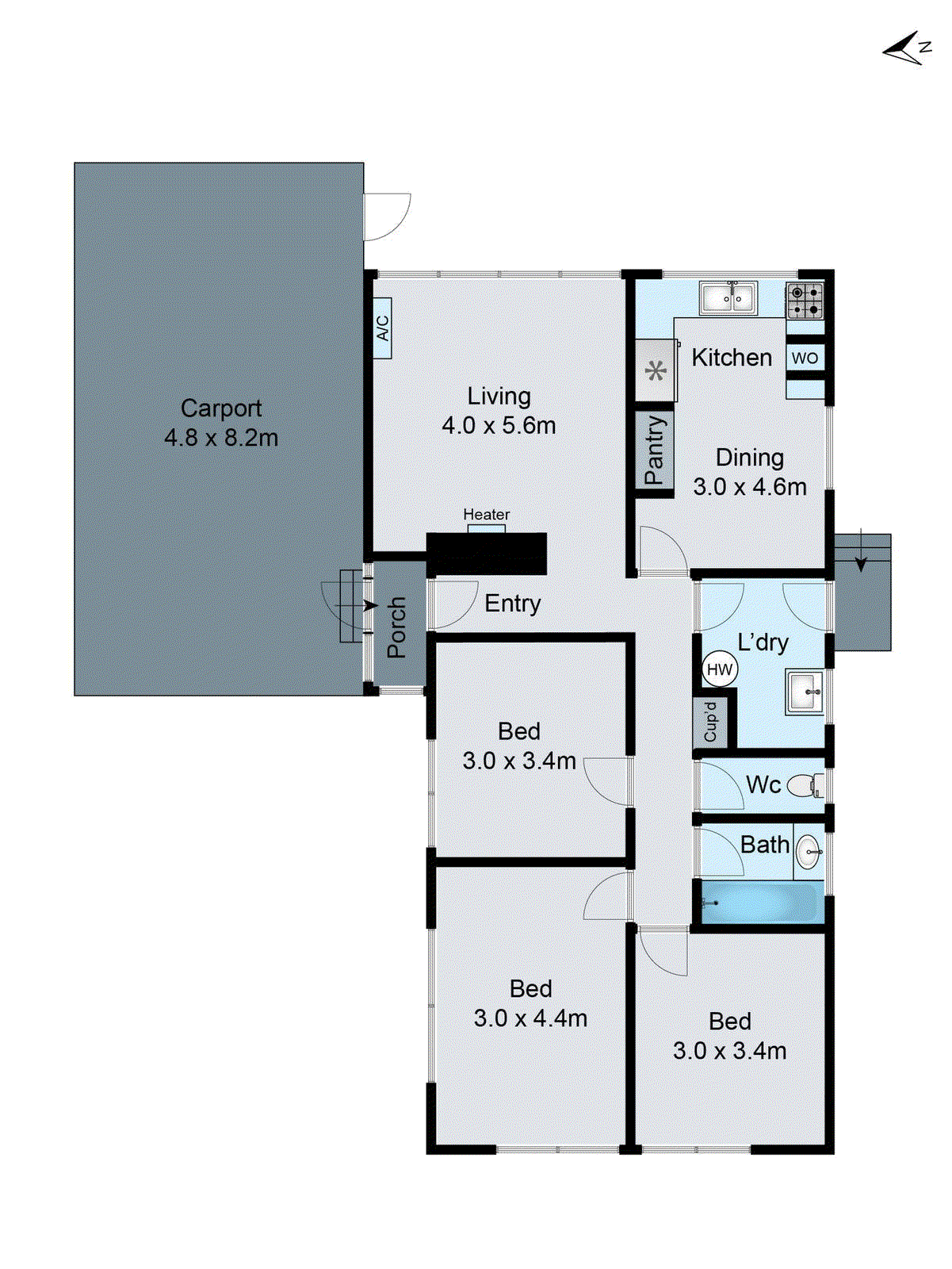 14 Indiana Avenue, Corio VIC 3214 - Floorplan
