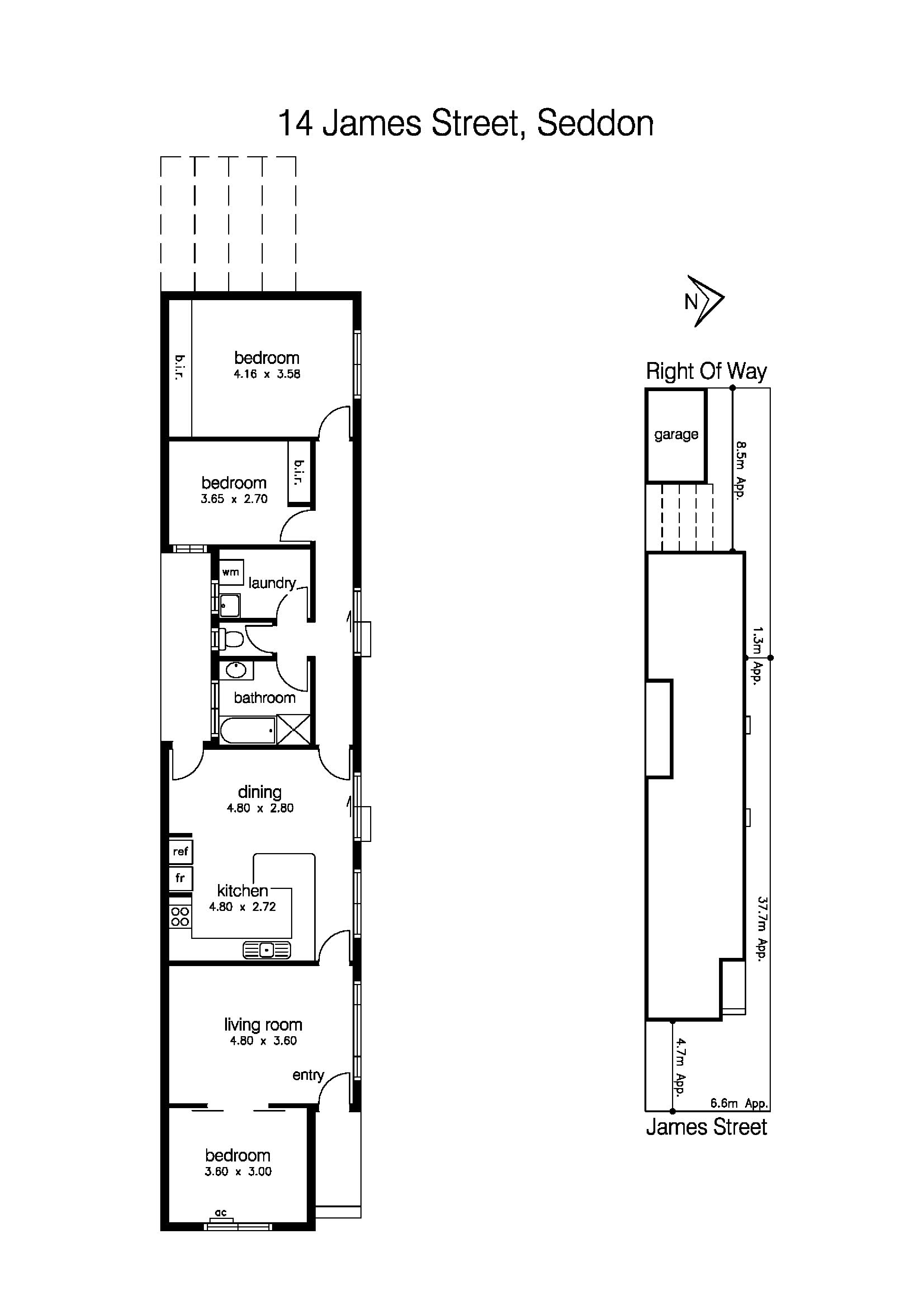 14 James Street, SEDDON VIC 3011 - Floorplan