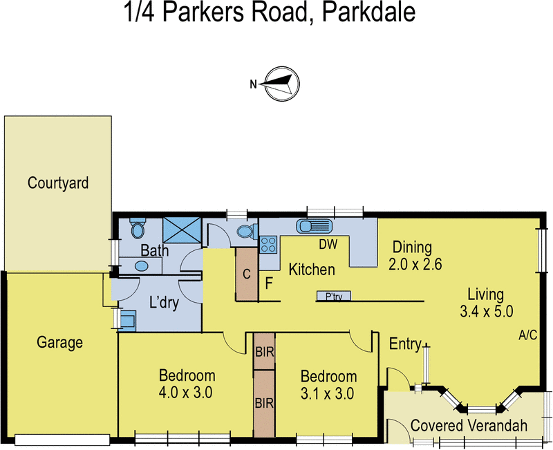 1/4 Parkers Road, Parkdale VIC 3195 - Floorplan