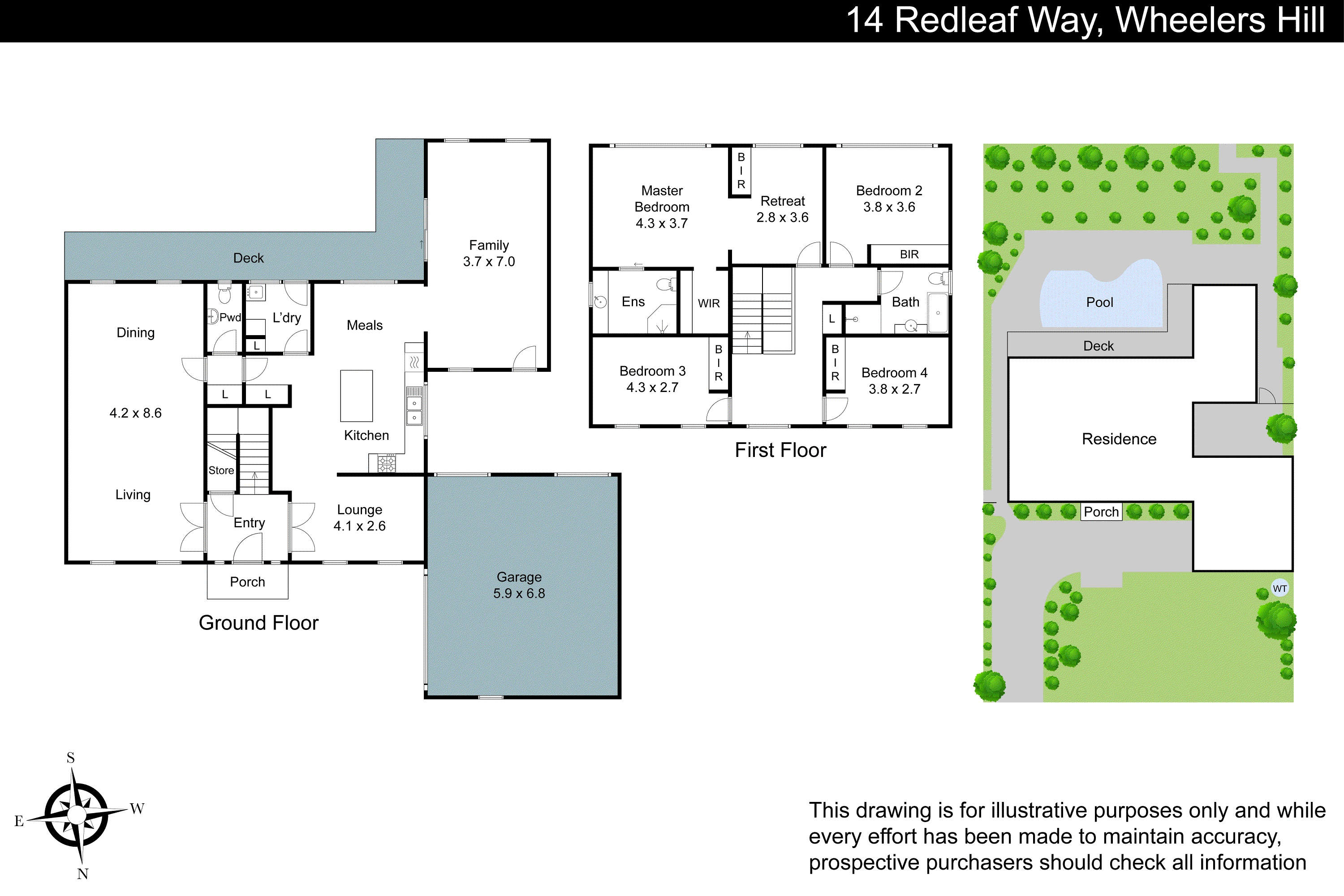 14 Redleaf Way, Wheelers Hill VIC 3150 - Floorplan