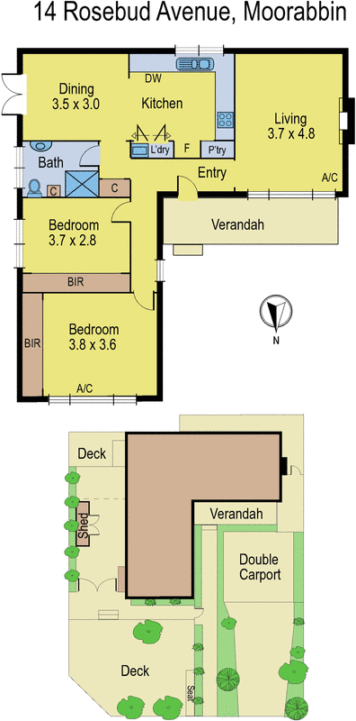 14 Rosebud Avenue, Moorabbin VIC 3189 - Floorplan