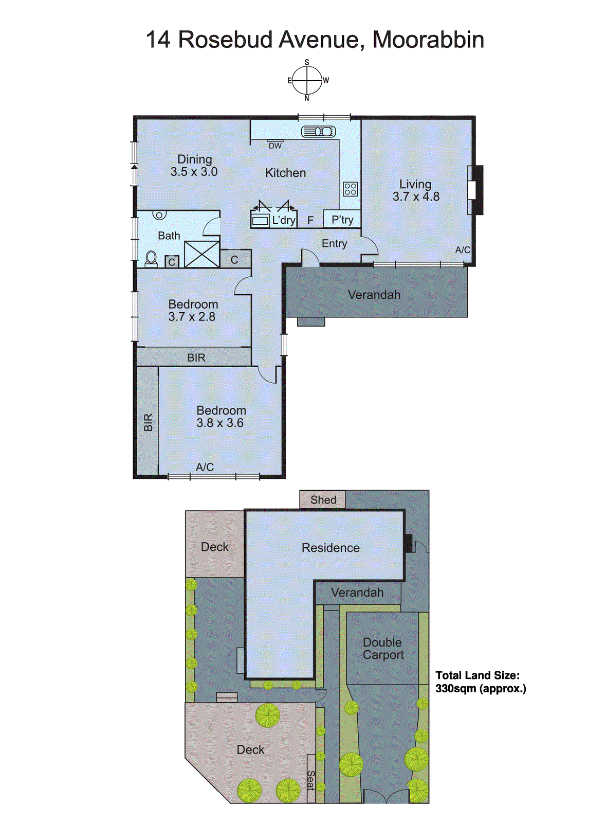 14 Rosebud Avenue, Moorabbin VIC 3189 - Floorplan