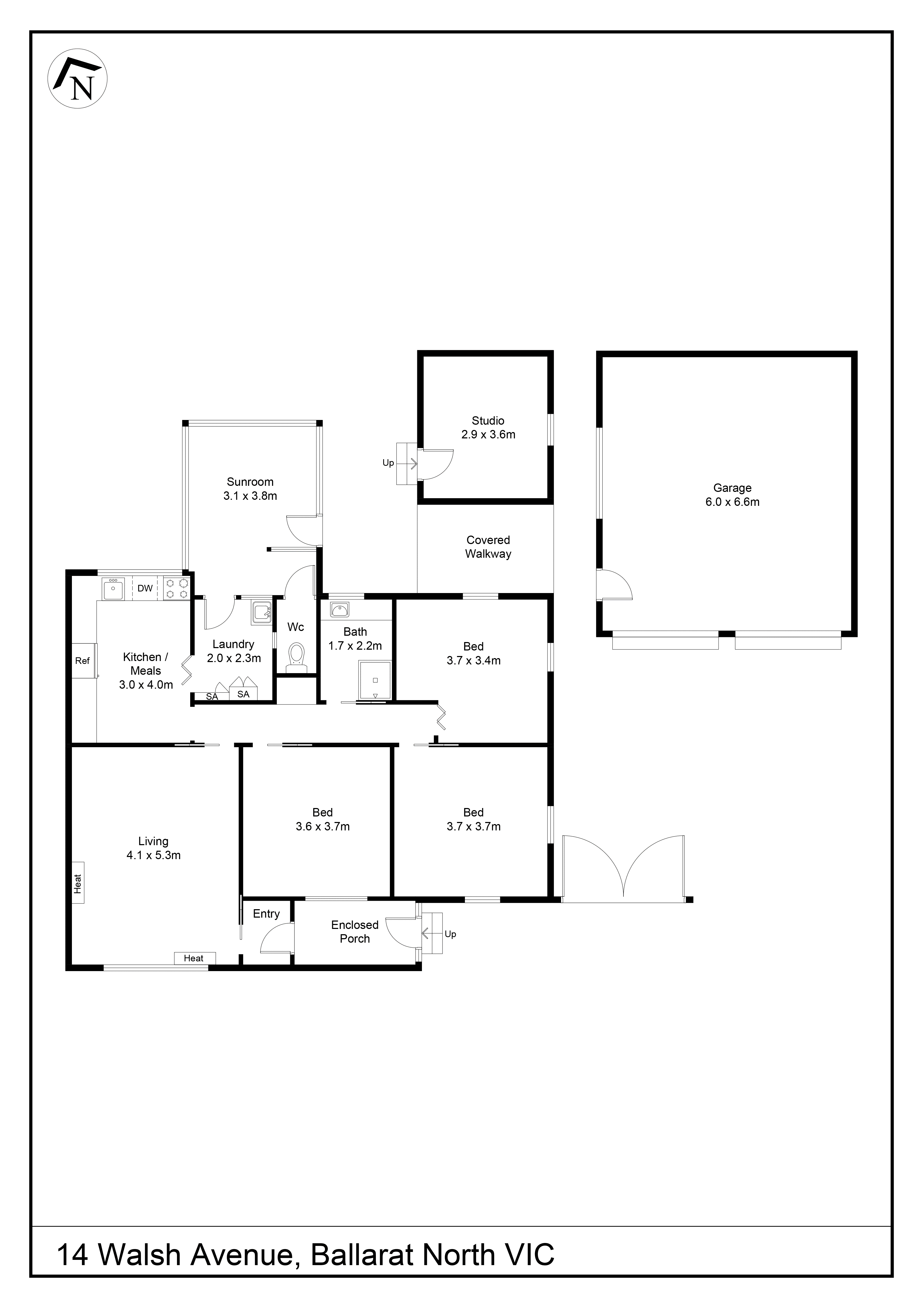 14 Walsh Avenue, Ballarat North VIC 3350 - Floorplan